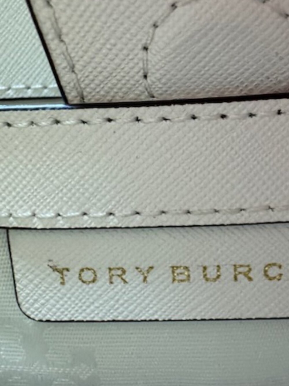 Tory Burch Cream Leather Satchel with Brown Handles and Yellow Floral Strap - Picture 4 of 14